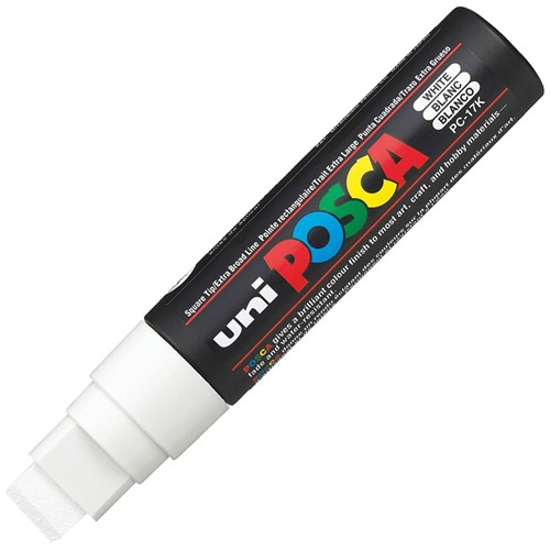 uni POSCA White Paint Marker Pen Chisel Broad PC17-KWH