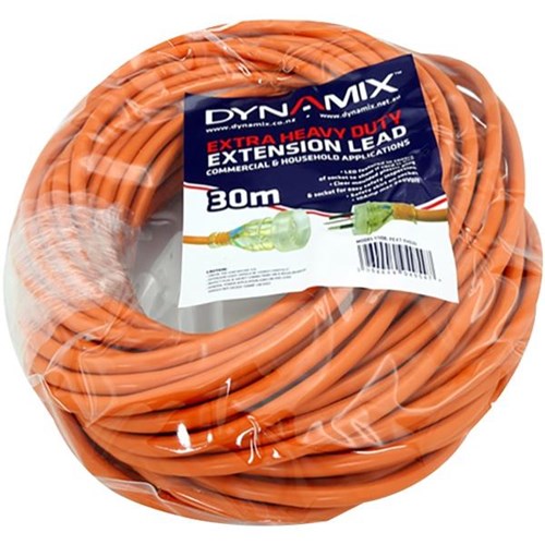 Dynamix Extra Heavy Duty Power Extension Lead 30m