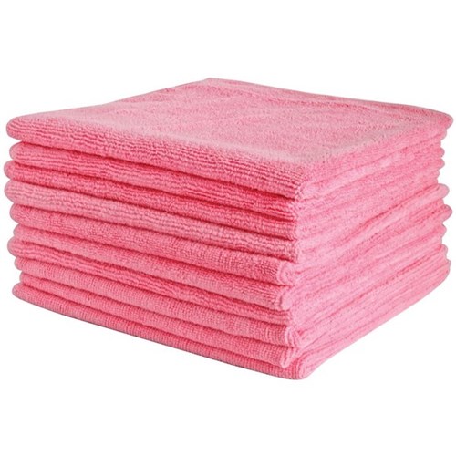 Filta Microfibre Cloths 400x400mm Pink, Pack of 10