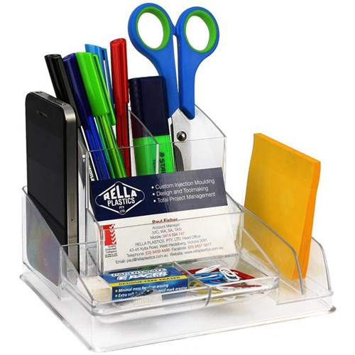 Italplast Desk Organiser Clear