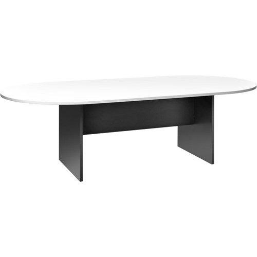 Emerge OT225 Boardroom Table 2400mm White/Ironstone