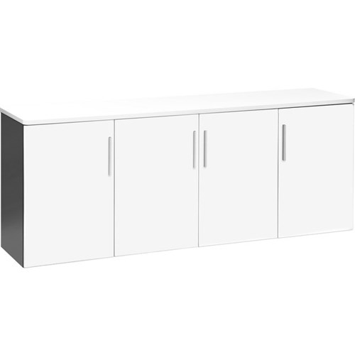 Emerge OC235 4 Door Credenza 1800x730mm White/Ironstone