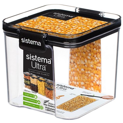 Sistema Ultra Square Plastic Container 700ml