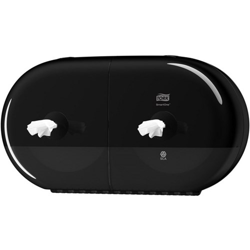 Tork Smartone Twin Mini T9 Toilet Tissue Dispenser 682008 Black