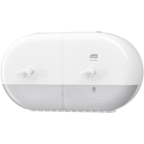 Tork Smartone Twin Mini T9 Toilet Tissue Dispenser 682000 White