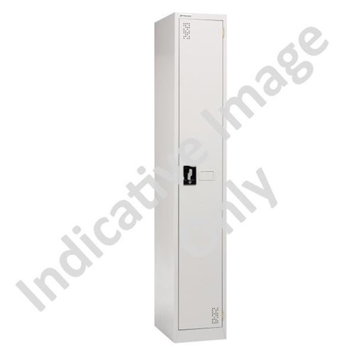 Precision Classic 1 Tier Locker 375mm Latch Lock Silver Grey