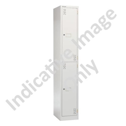 Precision Classic 2 Tier Locker 375mm Latch Lock Silver Grey