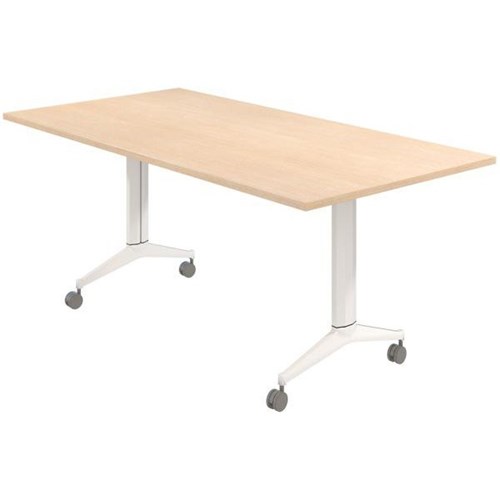 Fiord Flip Table 1200x750mm Refined Oak/White