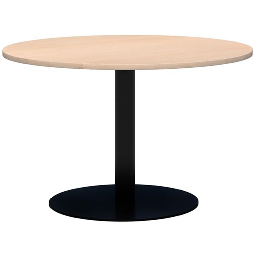 Accent Classic Round Meeting Table 1200mm Refined Oak/Black