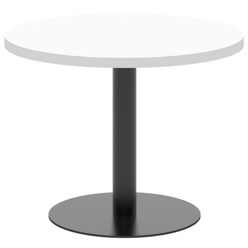 Classic Round Coffee Table 600mm Snowdrift/Black