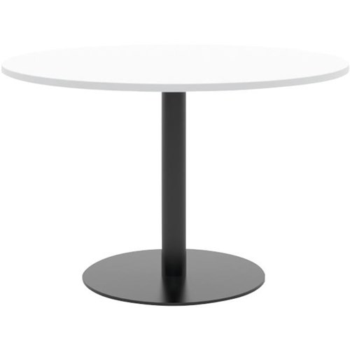 Classic Meeting Table Round 900mm Snowdrift/Black