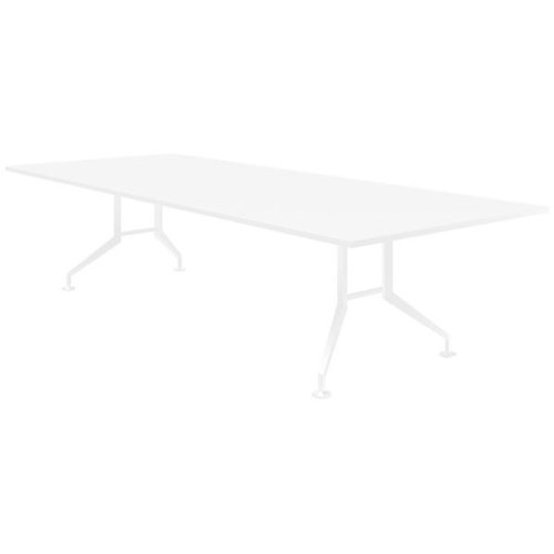 Fiord Boardroom Table 3000mm Rectangular Snowdrift/White