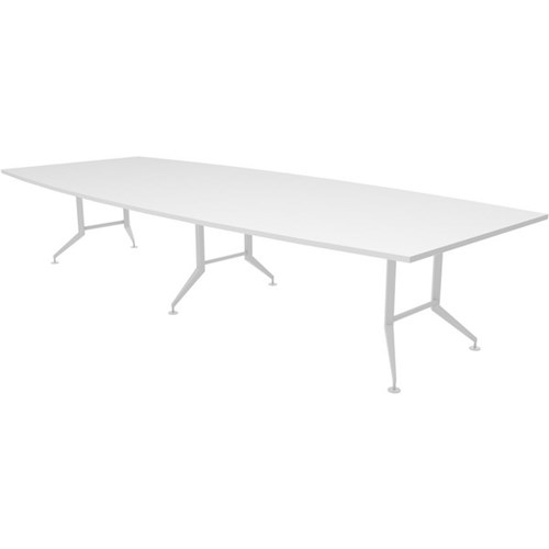 Fiord Boardroom Table 3600mm Rectangular Snowdrift/White