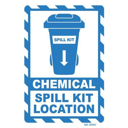 Chemical Spill Kit Location Safety Sign 240x340mm