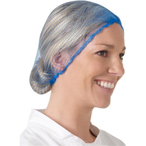 HairTite Standard Hairnets Blue, Pack of 100