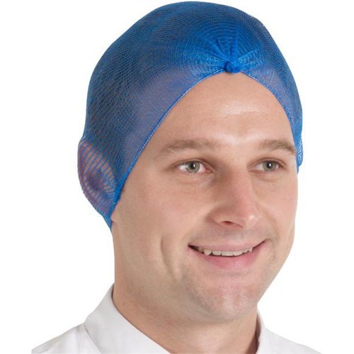 HairTite HiCare Hairnets Blue, Pack of 100