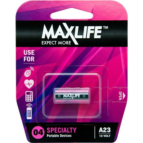 Maxlife A23 Alkaline Speciality Battery