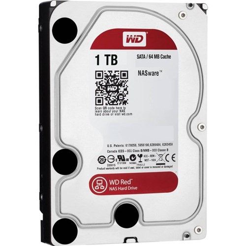 Western Digital Red NAS Hard Drive 1TB Silver & Black