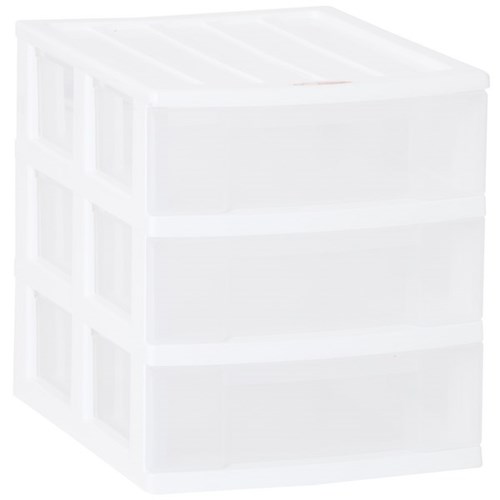 Taurus Storage Drawer A4 3 Drawer White