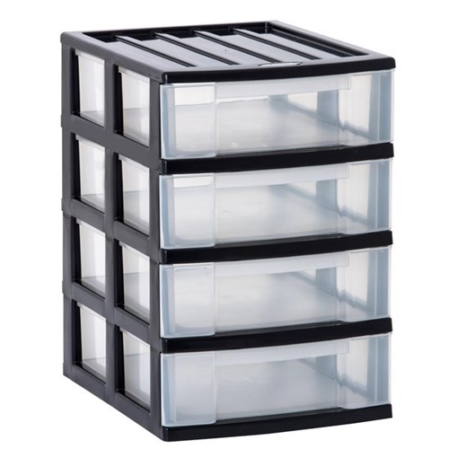 Taurus Storage Drawer A4 4 Drawer Charcoal