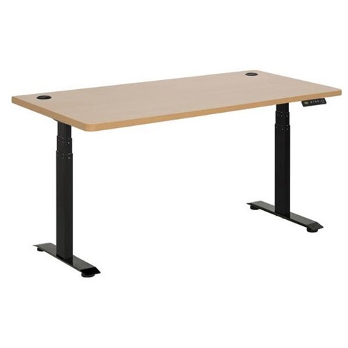 Emerge Electric Height Adjustable Desk 1500mm Beech/Black