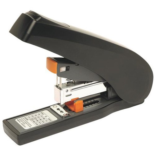 Marbig Heavy Duty Full Strip Stapler Low Force 100 Sheets Black/Orange