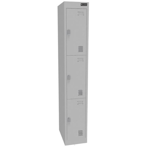 Proceed 3 Tier Locker 300mm Latch Lock Stone Grey