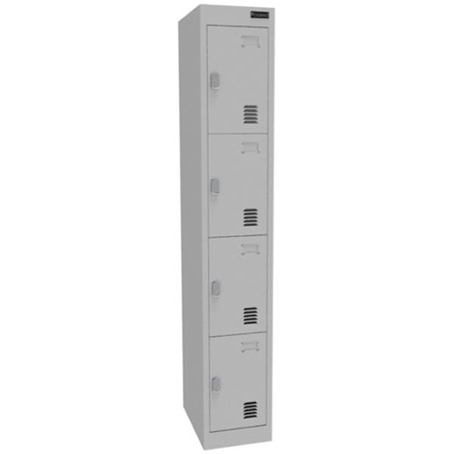 Proceed 4 Tier Locker 300mm Latch Lock Stone Grey