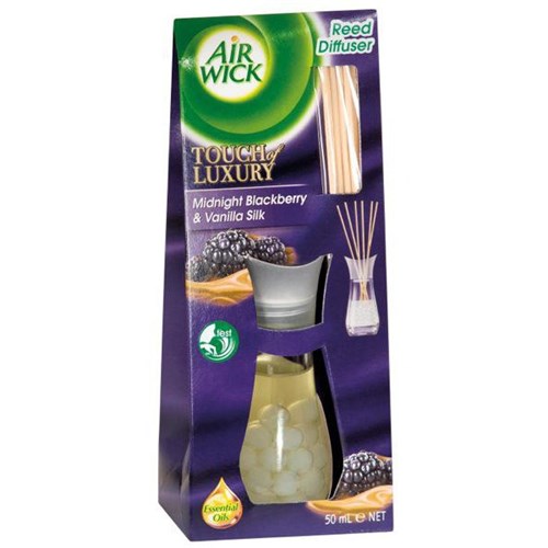 Air Wick Air Freshener Midnight Blackberry and Vanilla Silk Reed Diffuser 50ml