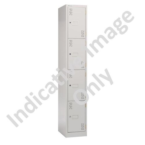 Precision Classic 4 Tier Locker 300mm Latch Lock White Satin