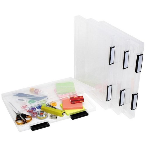 Marbig Plastic Carry Case File A4 Clear