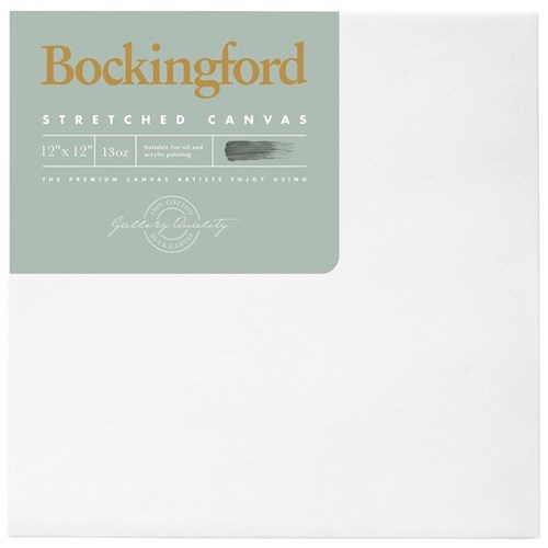 Bockingford 13oz Stretched Canvas 12x12 Inch 1.5 Inch Frame