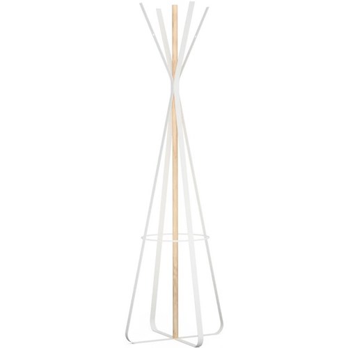 Sprout Coat And Umbrella Stand White/Natural Timber 550x550x1700mm