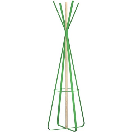 Sprout Coat And Umbrella Stand Green/Natural Timber 550x550x1700mm