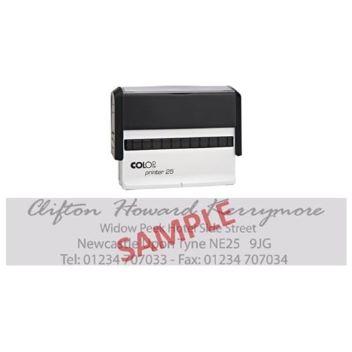 Colop 25 Oblong Custom Made Printer Stamps Black