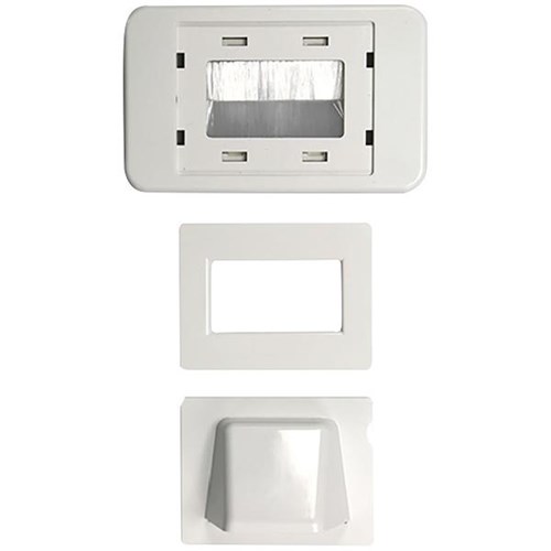 Amdex Bullnose & Flush Mount Combination Wall Plate White