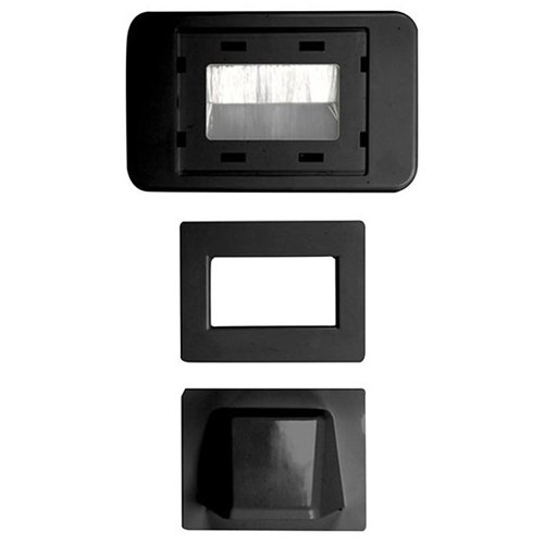 Amdex Bullnose & Flush Mount Combination Wall Plate Black