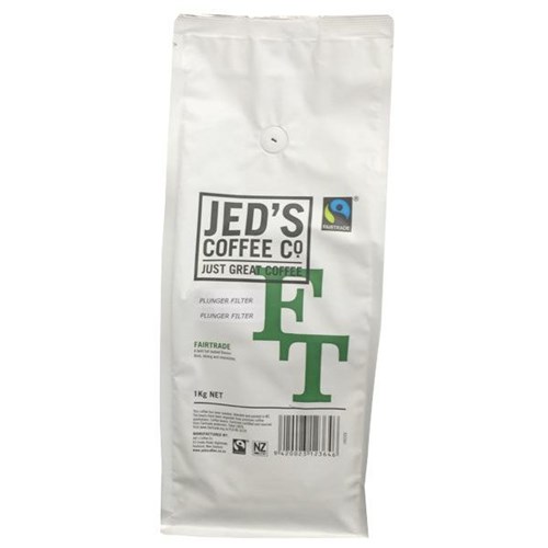 Jed's Coffee Co. Fairtrade Plunger & Filter Ground Coffee 1kg