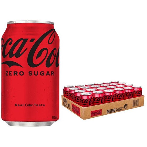 Coke Zero Sugar Cans 330ml, Pack of 24