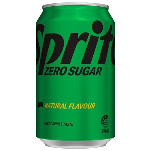 Sprite Zero Sugar Cans 330ml, Pack of 24