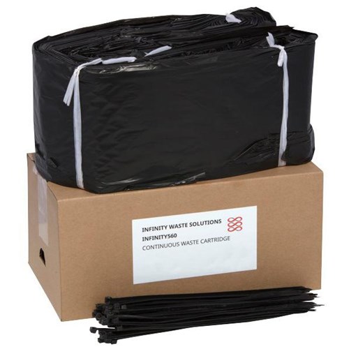 Infinity Rubbish Bag Cartridge 100m Black