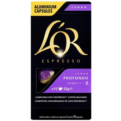 L'OR Espresso Lungo Profondo Coffee Capsules, Pack of 10