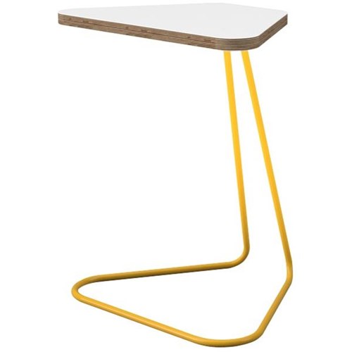 Note Laptop Table White Futura Ply/Yellow