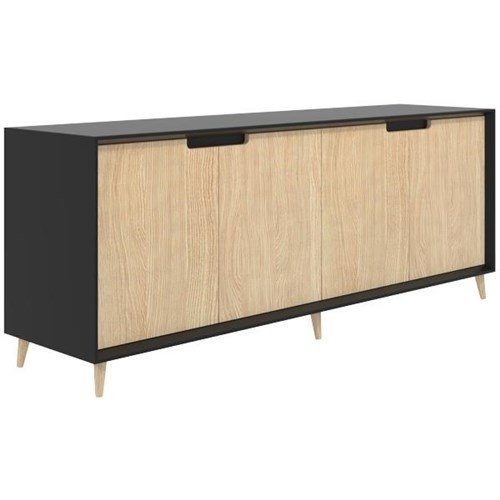 Fiord 4 Door Executive Cabinet Black Pearl 1800mm