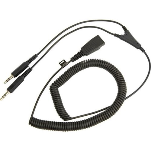 Jabra QD Mini Phone Curly Audio Cable 2m