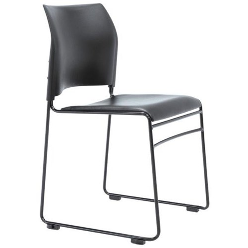 Maxim Visitor Chair Black Vinyl/Black (Min. Order Qty. 4)