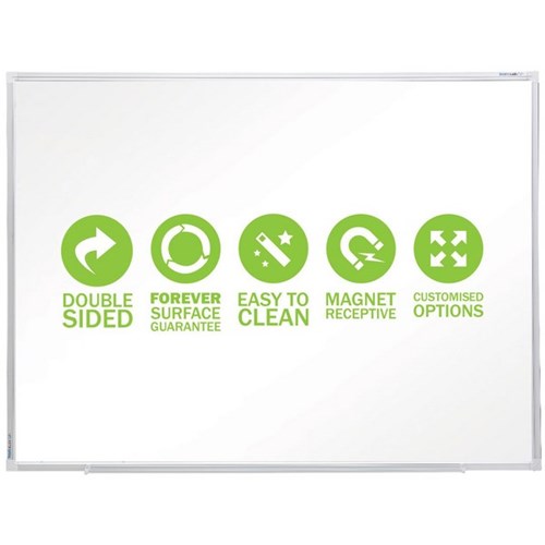 Boyd Visuals Porcelain Whiteboard Double Sided 900 x 1200mm