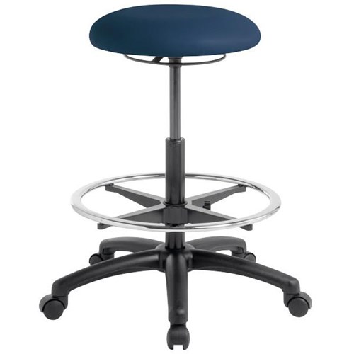 Button Stool High Lift Charisma Vinyl/Navy