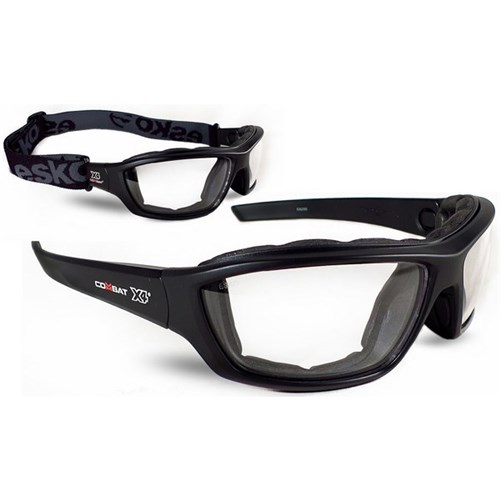 Esko E8200 Combat X4 Safety Glasses Clear Lens Black