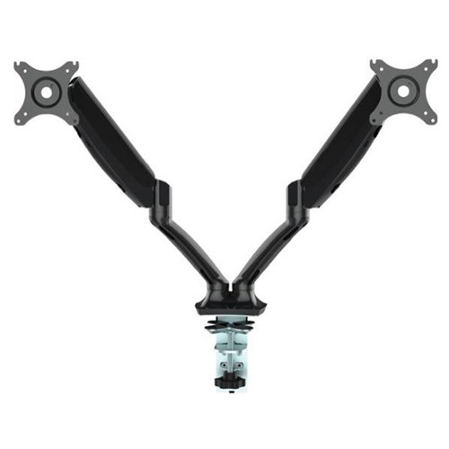 Sylex Gladius Gas Spring Double Monitor Arm Black